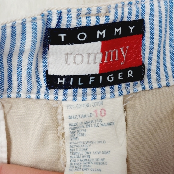 Tommy Hilfiger Cream Tan Pleated Chino Slash Pockets Summer Shorts P5600 - Picture 6 of 8